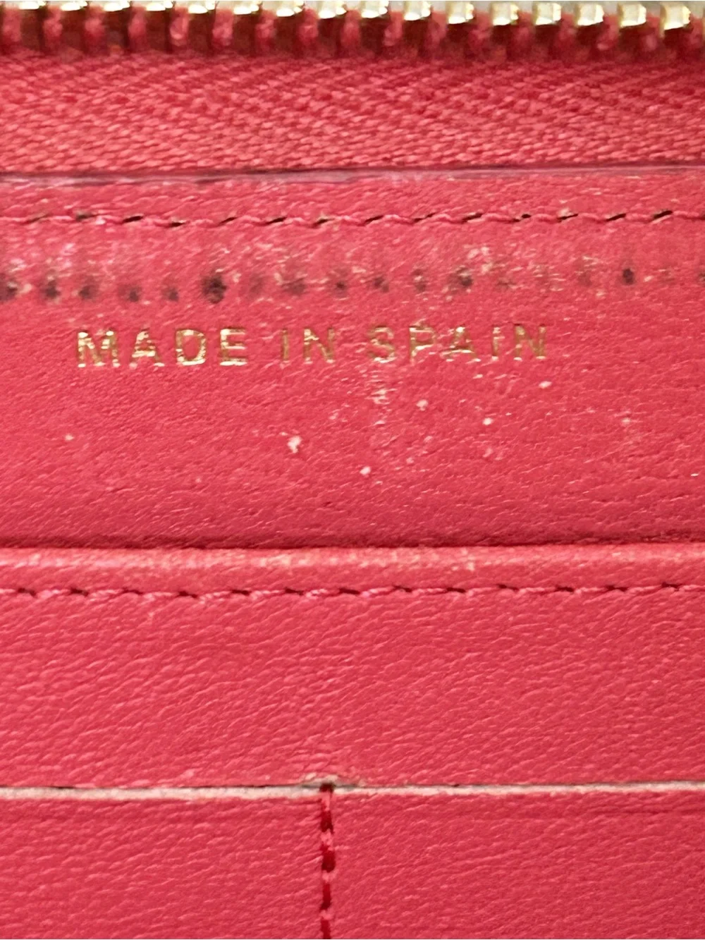 CHANEL Pink/Coral Quilted Chevron Zip Wallet